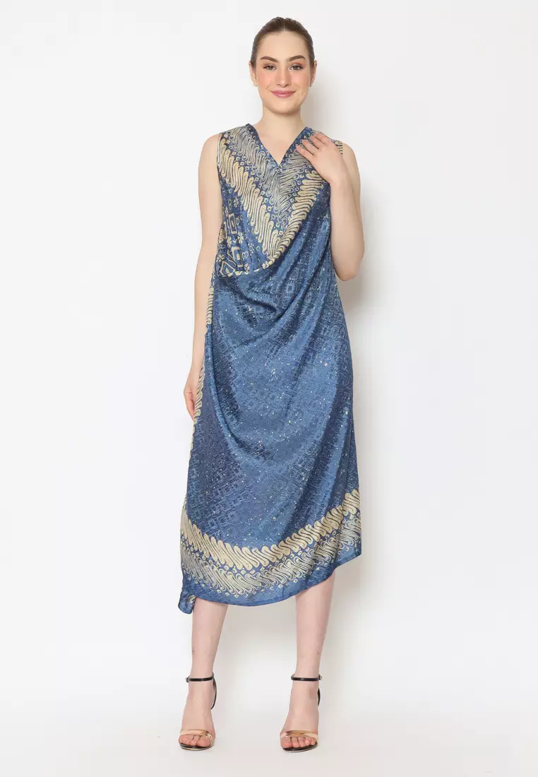 RINJANIE AVON - DRESS KAIT 4 SISI BATIK PARANG WAJIK - BATIK CAP - BATIK KONDANGAN