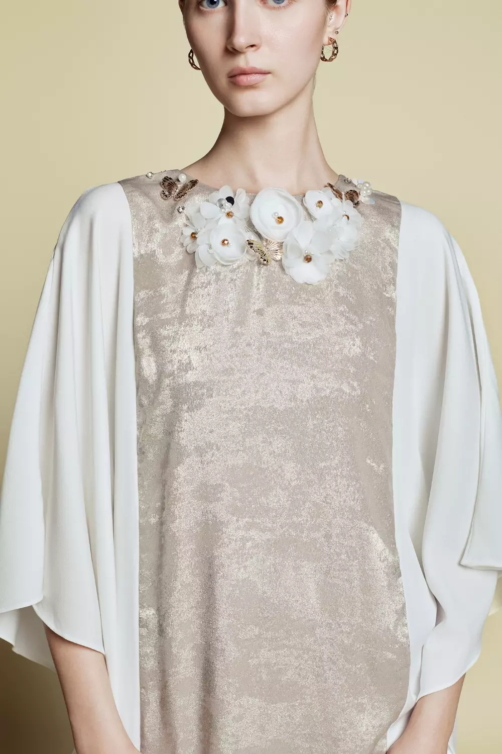 DEMURE&CO - Aliyna Prive’ Cape Sleeve Kaftan in Cotton