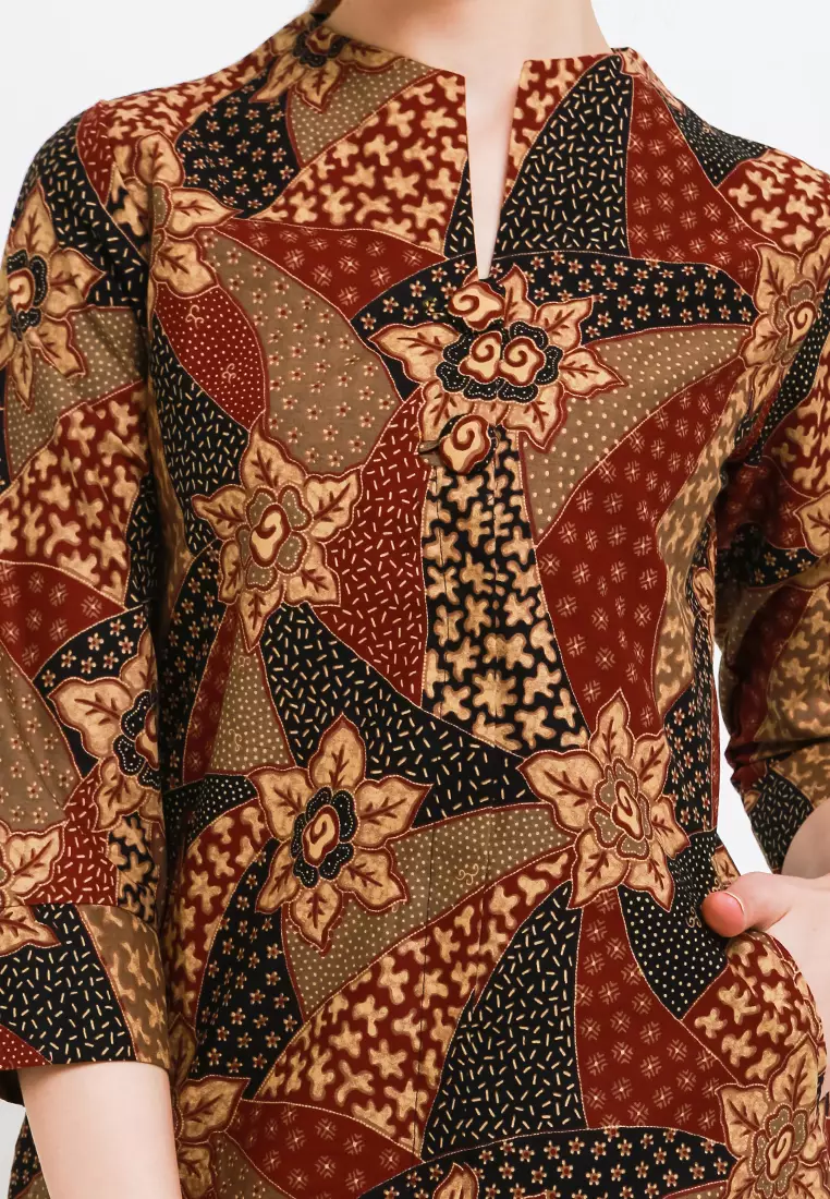 BATIK TALENTA EXCLUSIVE batik wanita blous KUNING w365