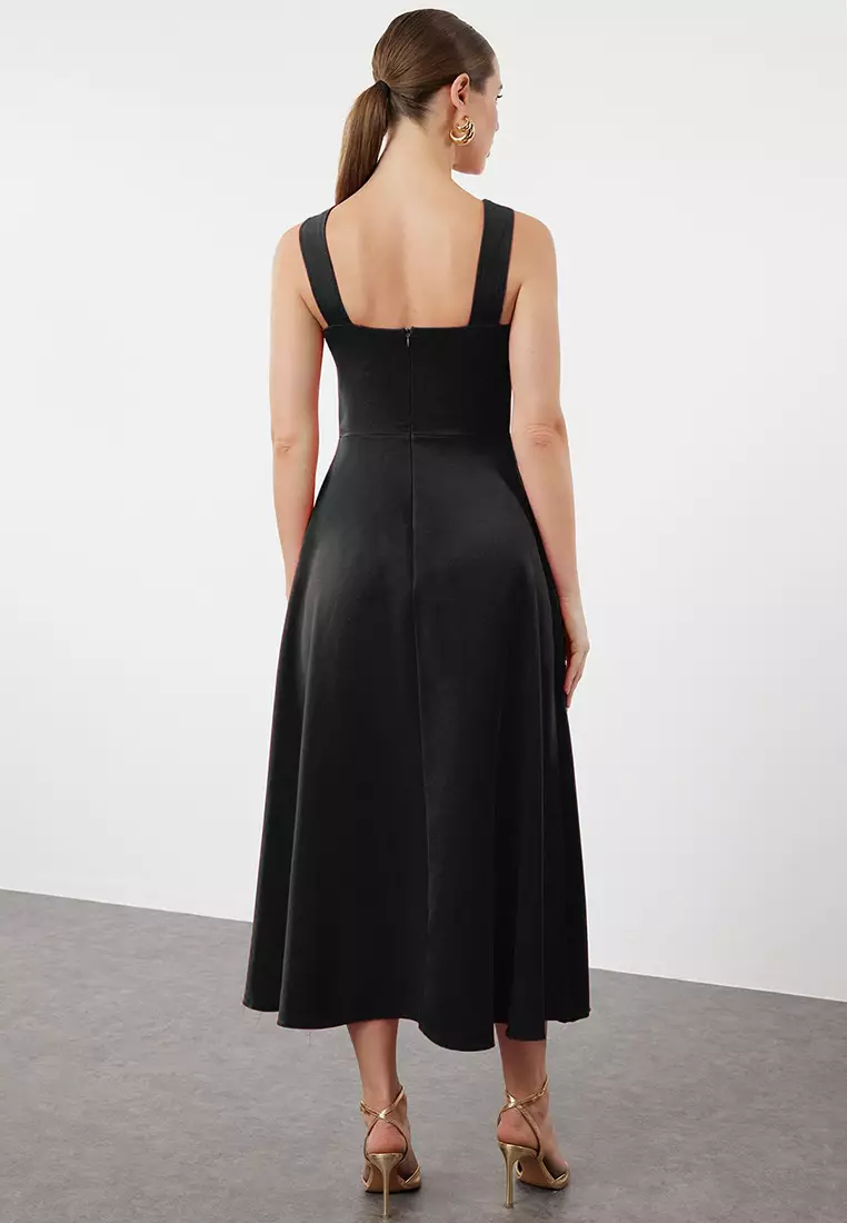 Square Neck Midi Dress