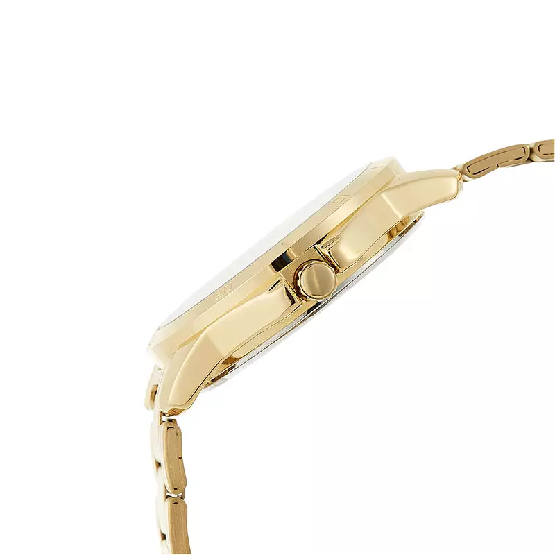Jam Tangan Pria Casio General MTP-V004G-7BUDF MTPV004 MTP-V004G White Dial Gold Stainless Steel Band