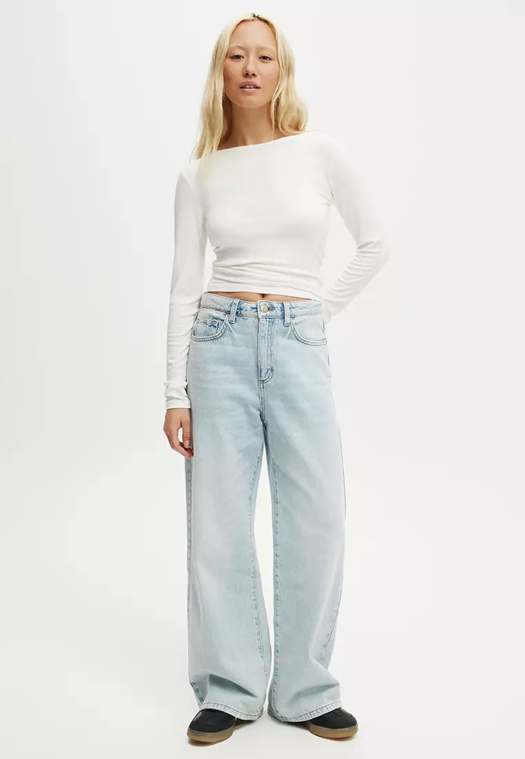 Sunday Boat Neck Long Sleeves Top