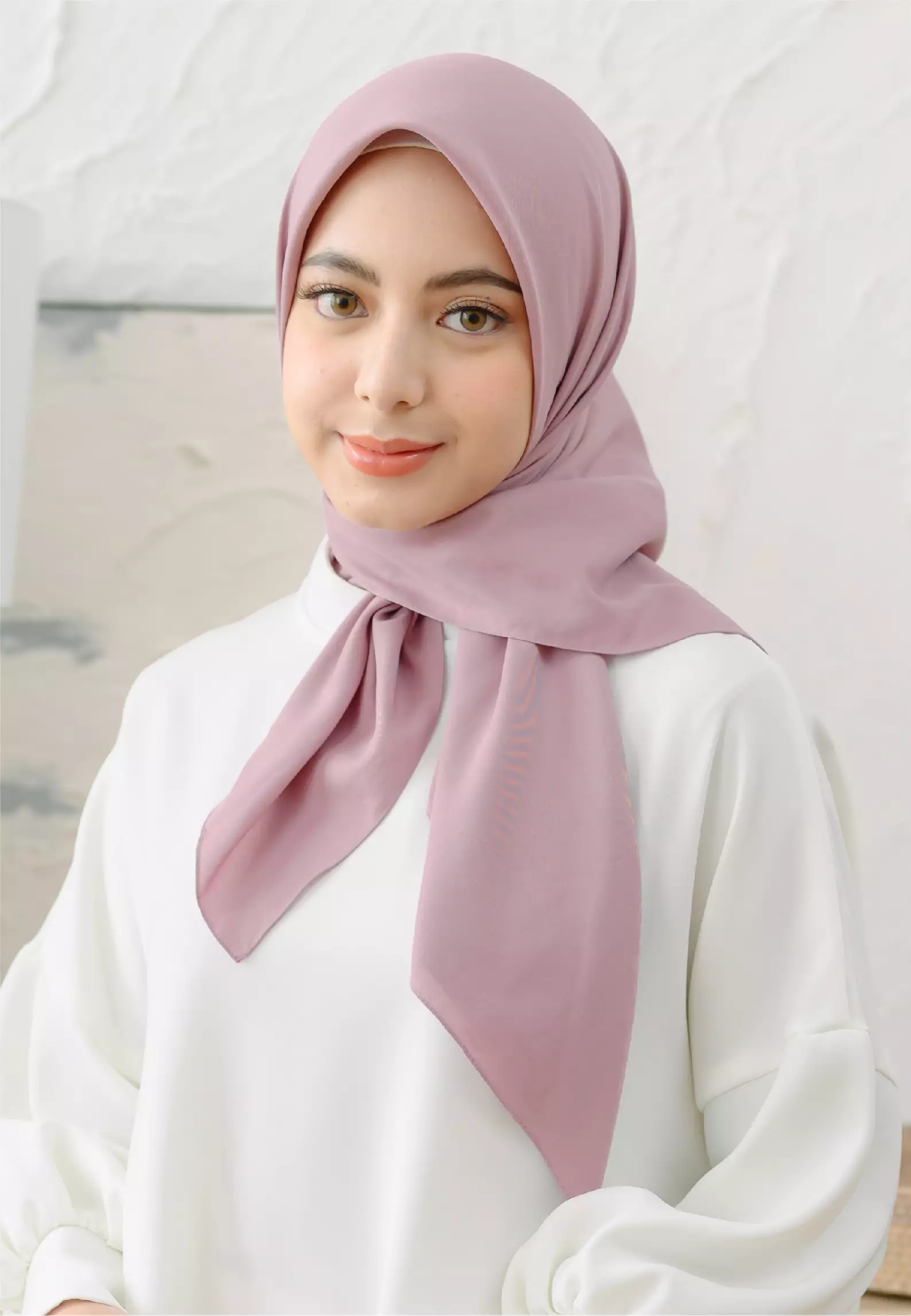 Hana Voal (Hijab Voal Segiempat Polos) Purple Pastel