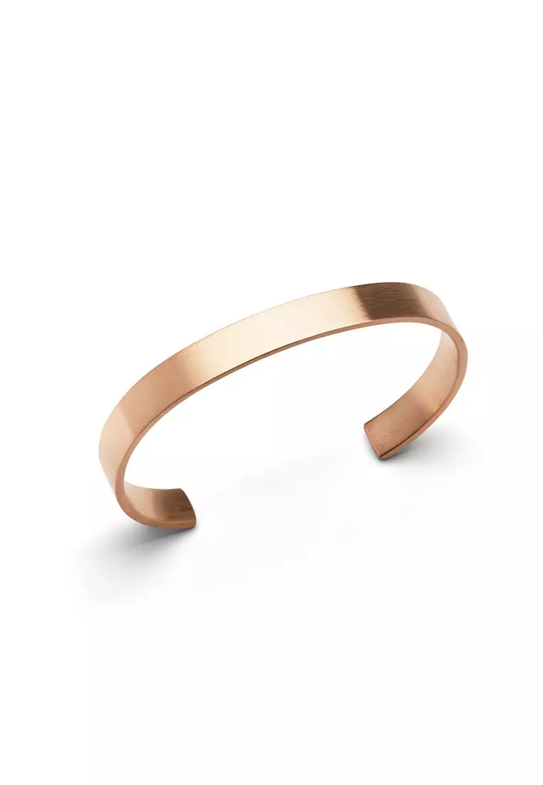 Line Cuff Brushed Rose Gold 7mm - Unisex Bracelet for women and men stainless steel Bracelet DW Official Authentic Original gelang tangan perempuan lelaki DW