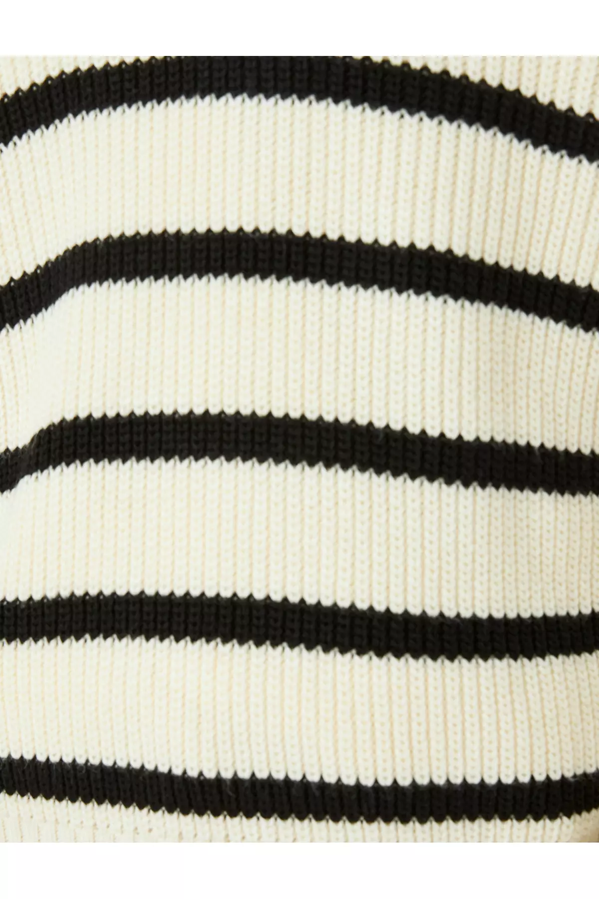Half-Zip Striped Winter Knit Sweater