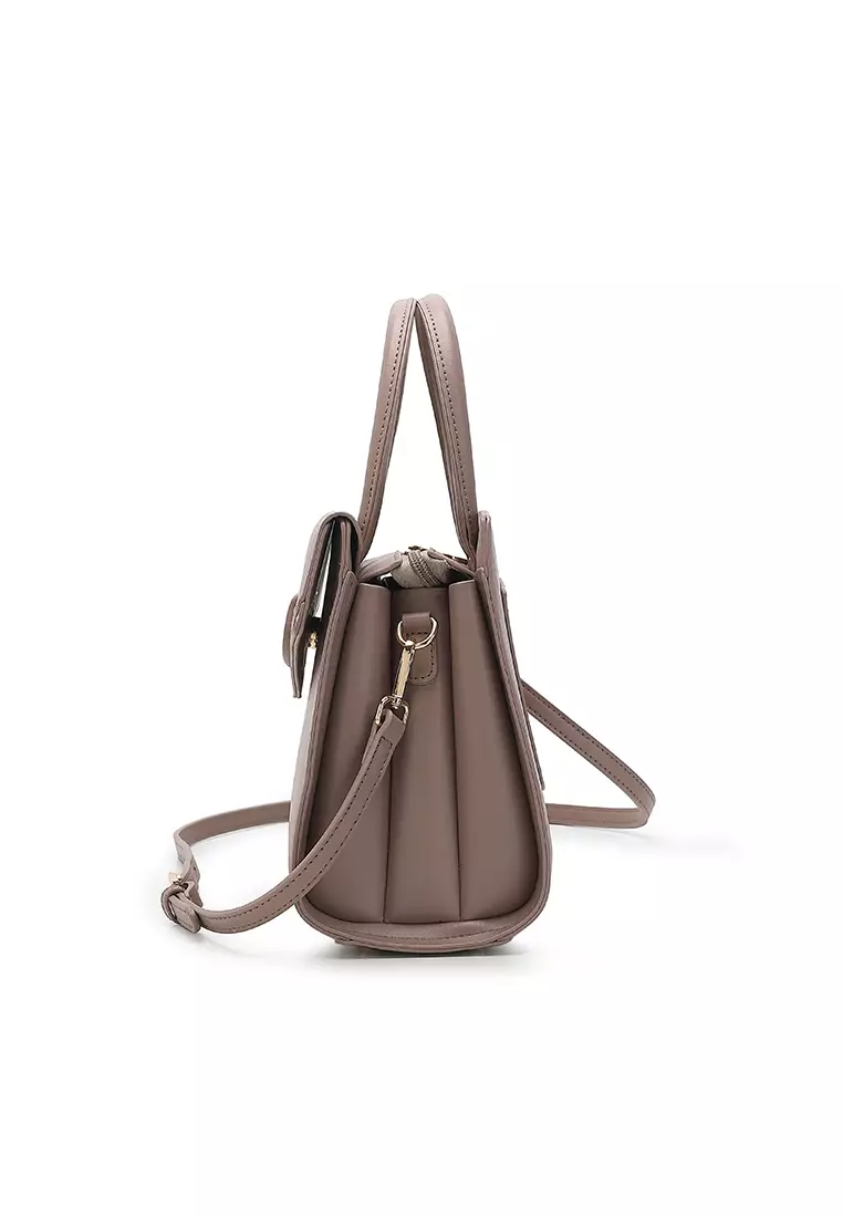 Women's Top Handle Bag / Sling Bag / Crossbody Bag / Shoulder Bag (Tas Tangan / Tas Selempang / Tas Bahu) - Merah / Cokelat