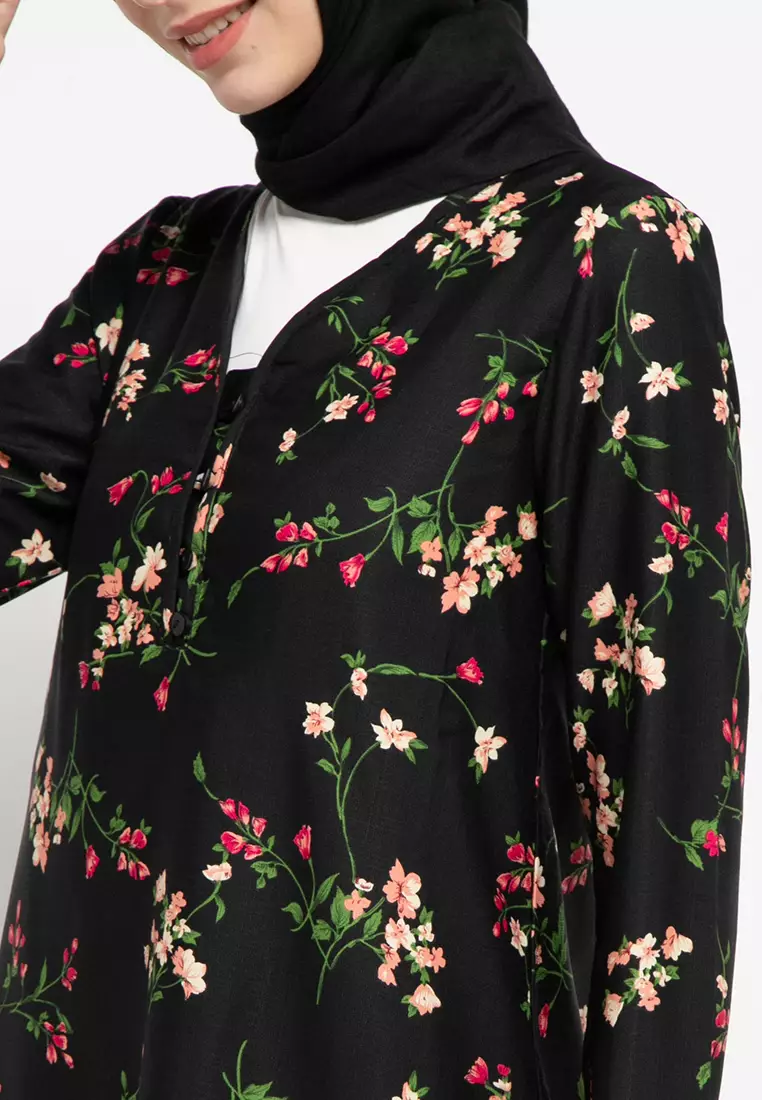 Becca Maxi Dress In Black Print