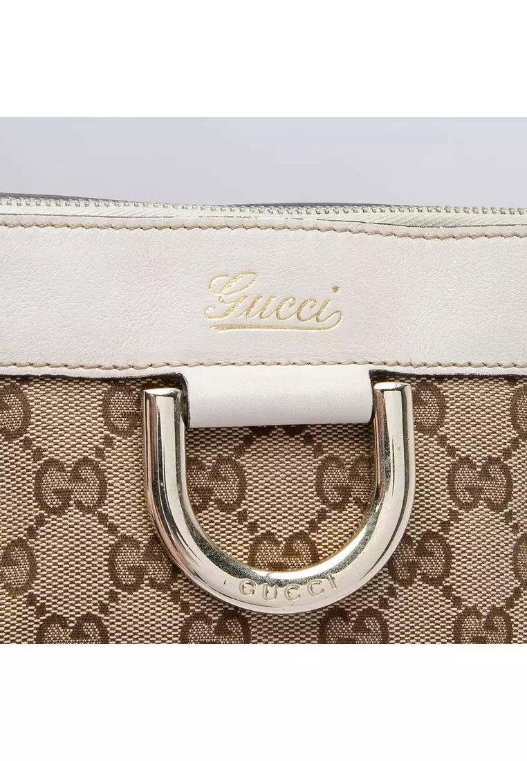 Pre-Loved Gucci Gg Canvas Abbey D Ring Crossbody