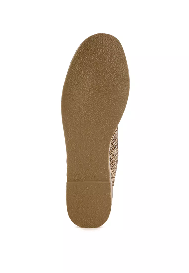 Round Toe Slip-On Sneakers In Brown