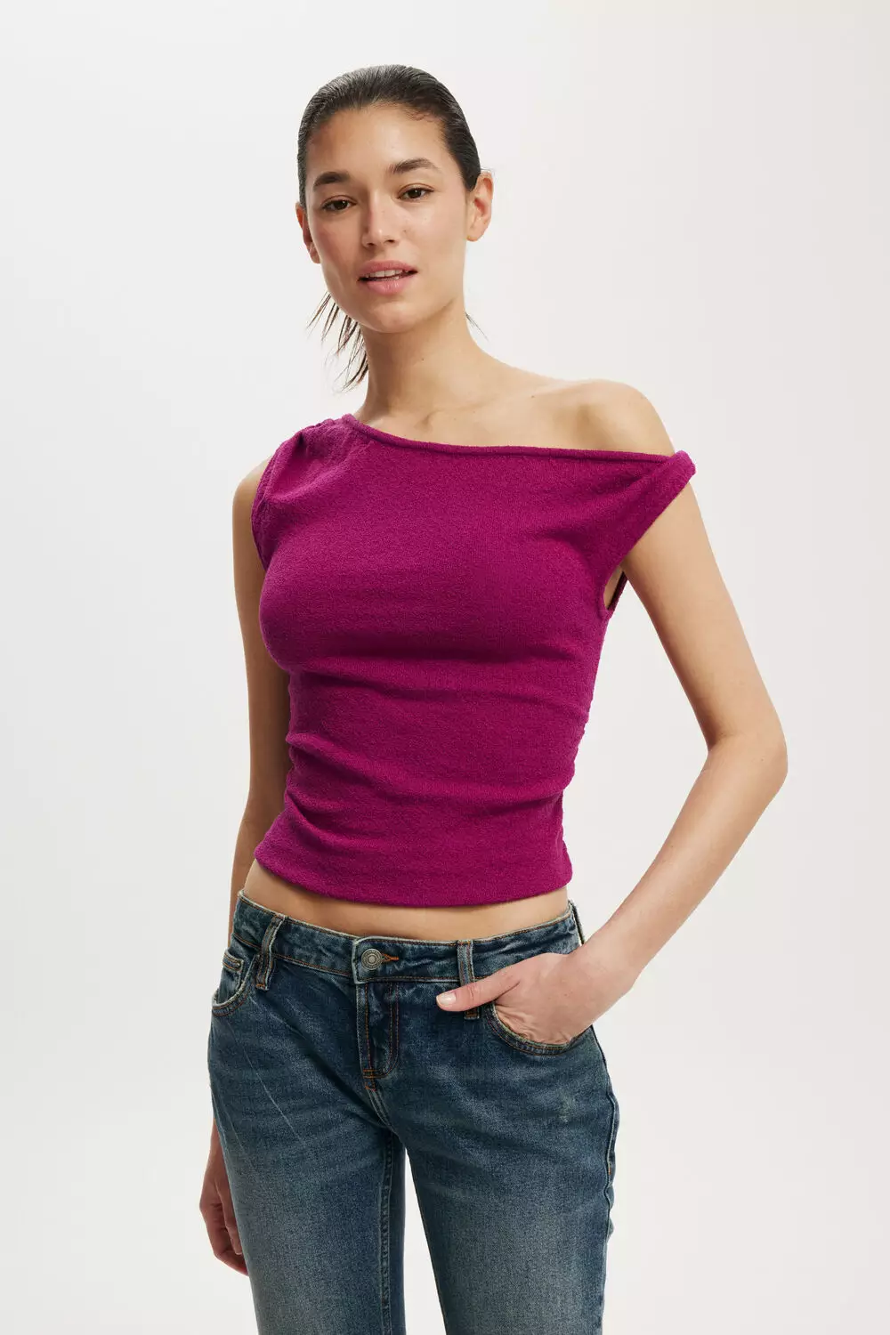 COTTON ON - ATASAN - TEXTURED OFF THE SHOULDER