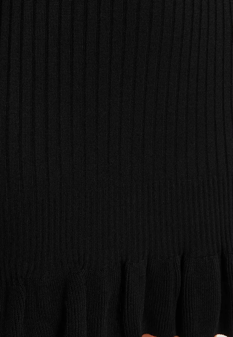 Mock Neck Knit Mini Dress