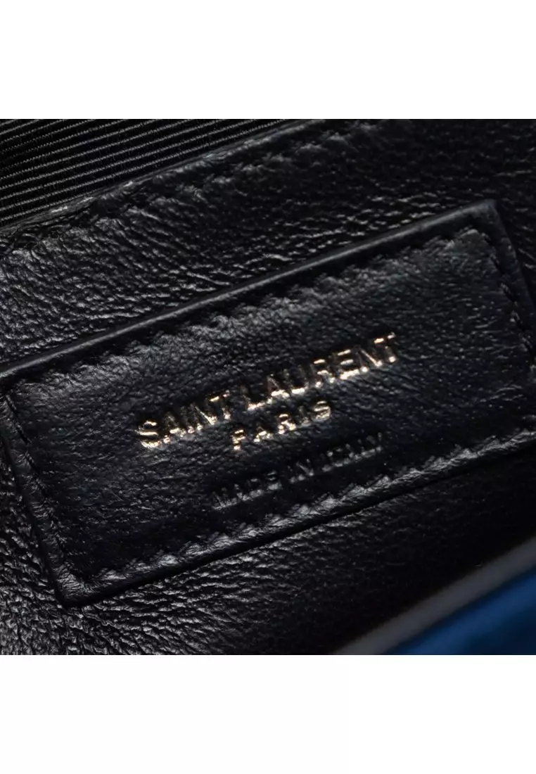 Pre-Loved Saint Laurent Small Star Embroidered Canvas Monogram Kate Crossbody