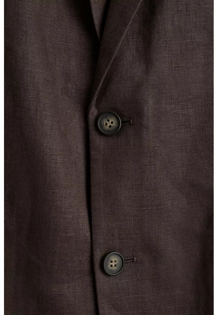 SINGLE-BREASTED LINEN BLAZER