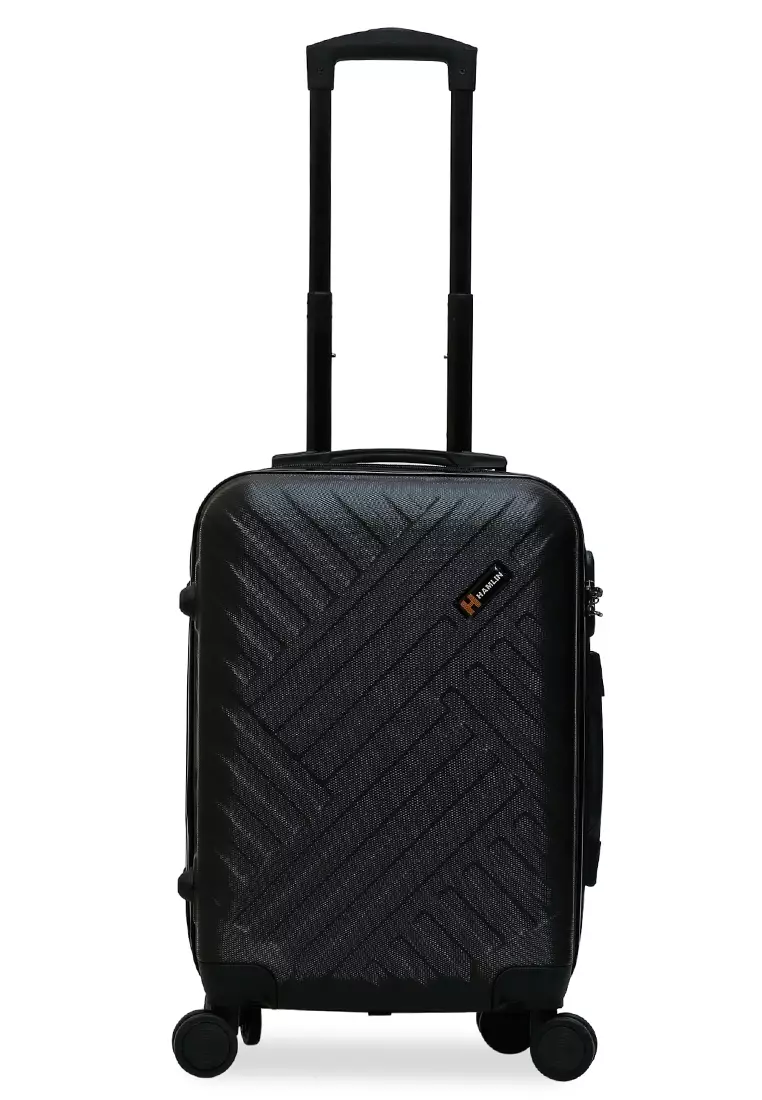 Carlton Koper Unisex Size 20 Inch Suitcase Large Compartment Material ABS+PVC Coated ORIGINAL - Black