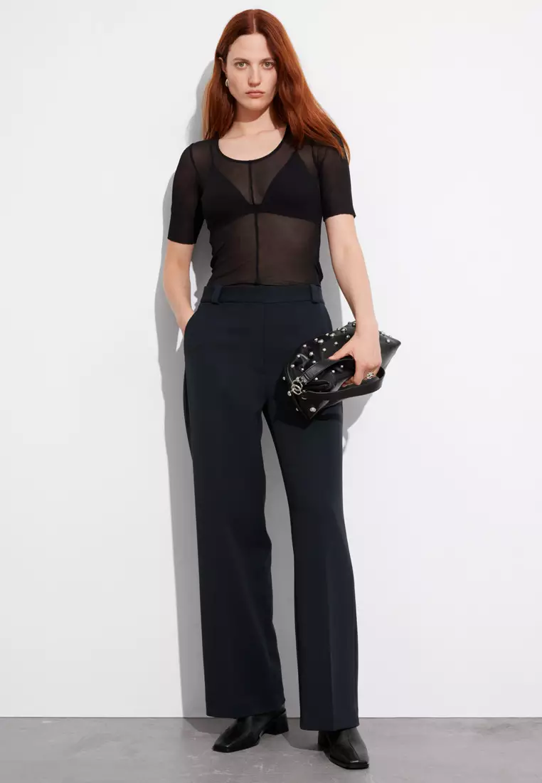 Wide Press-Crease Trousers