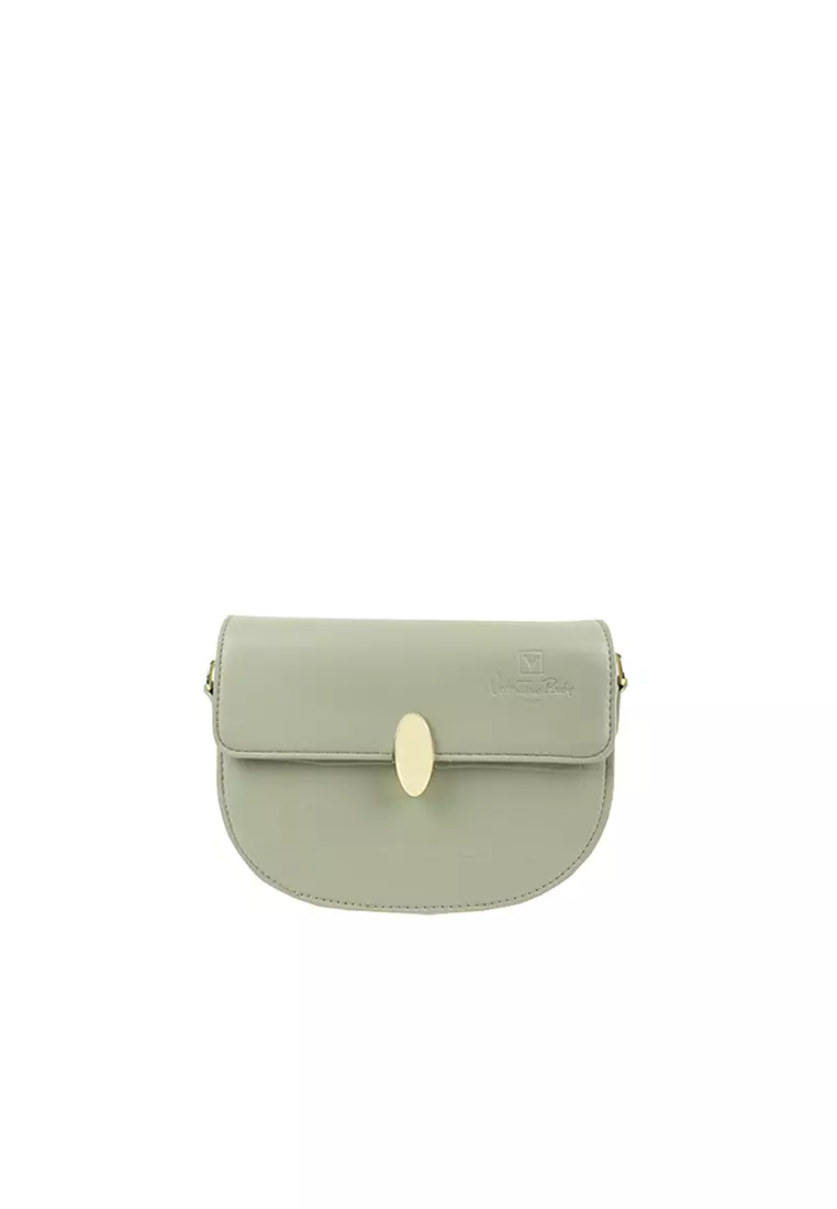 Valentino Vsling Saddle Bag in Light Ivory