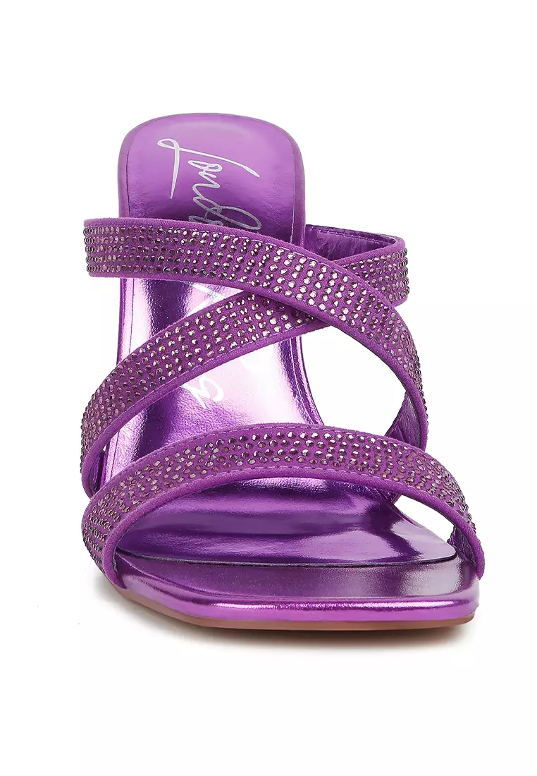 Purple jeweled deals sandals