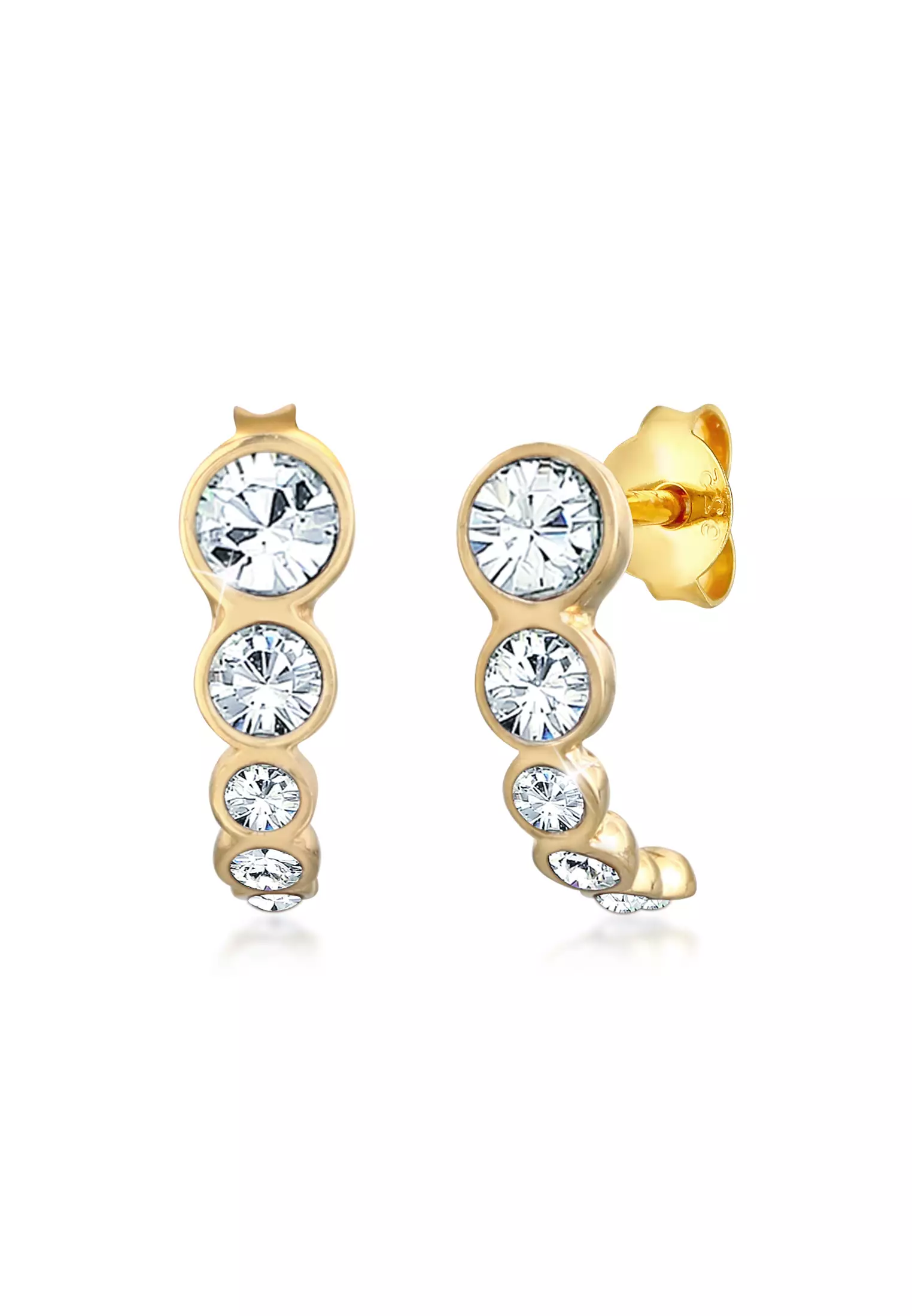 Gold covering earrings store
