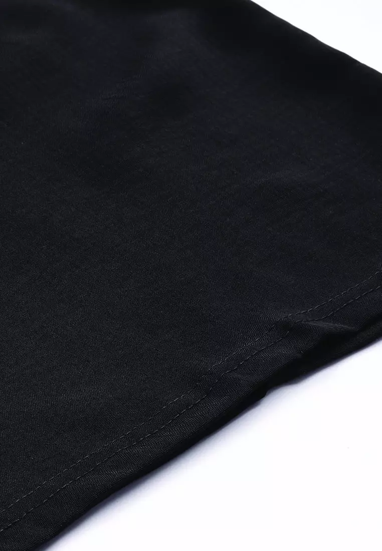 Black High Waisted Solid Wide Trouser Pants