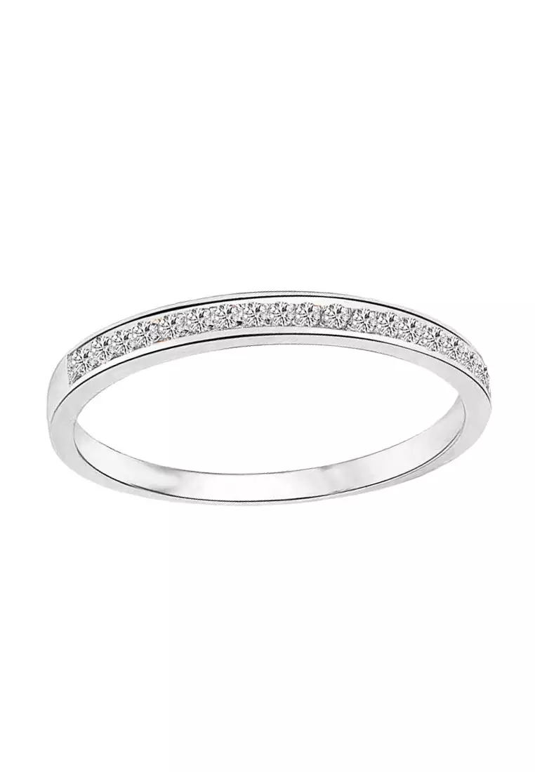 [SPECIAL] LITZ 18K White Gold Diamond Ring DR118-SZ11