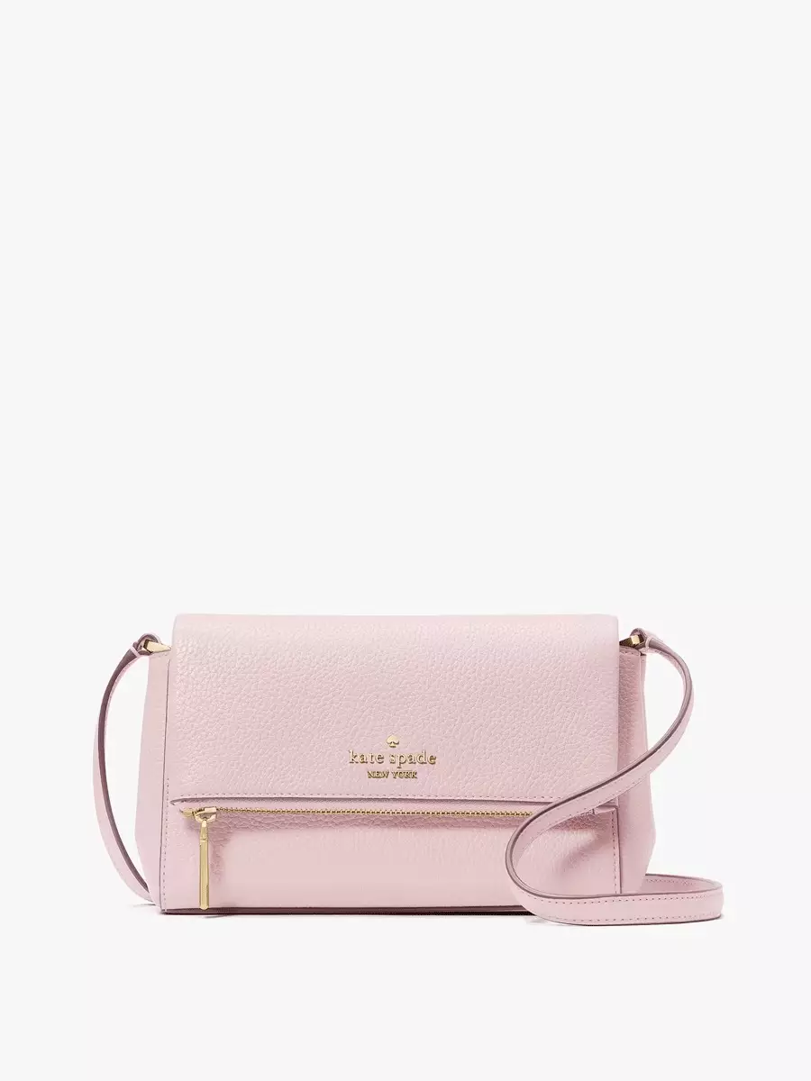 Leila Mini Zip Crossbody Shimmer Pink