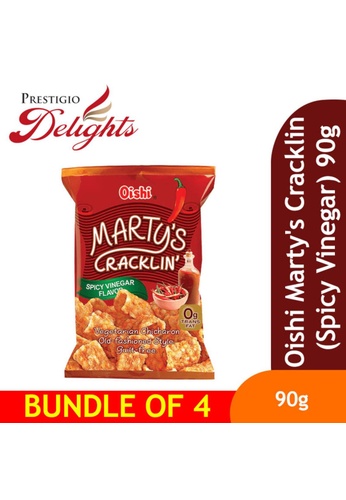 Prestigio Delights Oishi Marty's Cracklin (Spicy Vinegar) 90g Bundle of 4 7DF2CES5CF28A4GS_1