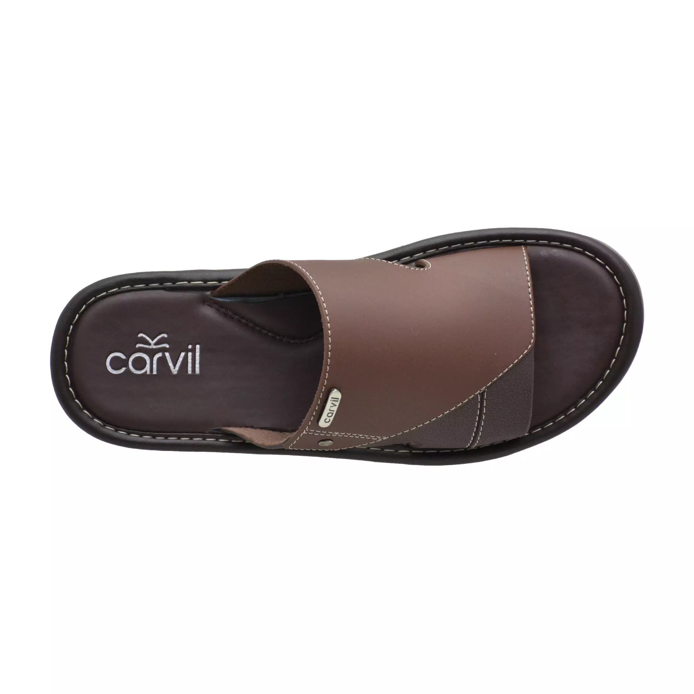 Carvil Sandal Pria Torino-03 M Dark Brown