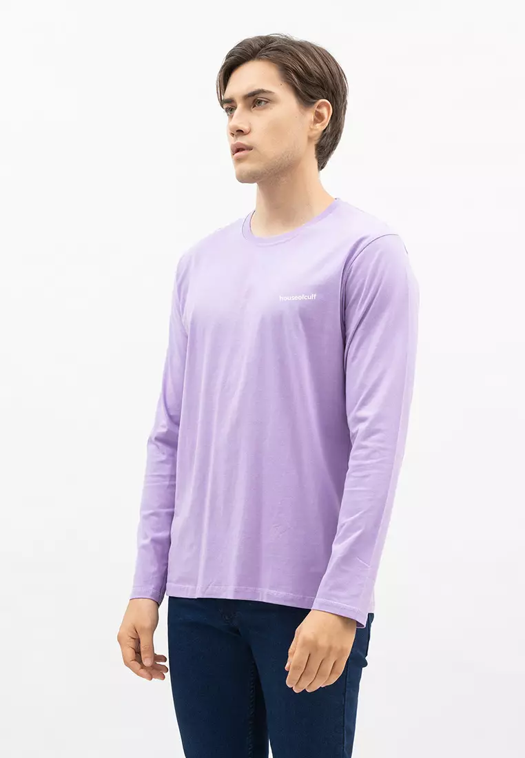 Houseofcuff Kaos Cotton Combed Lengan Panjang Pria Lilac