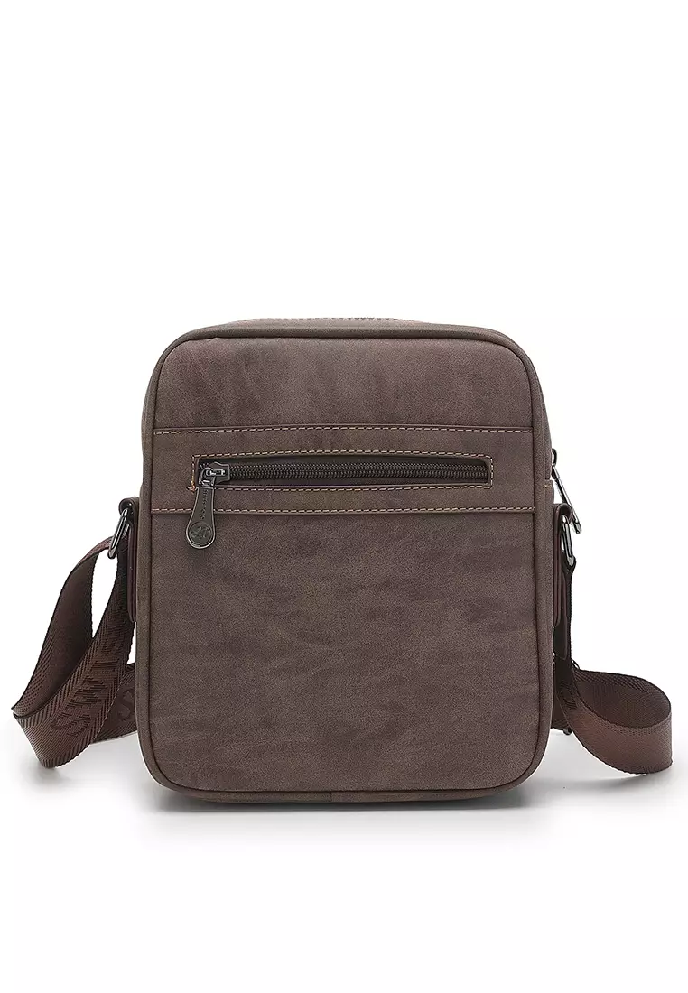 Men's Sling Bag / Crossbody Bag - Dark Brown