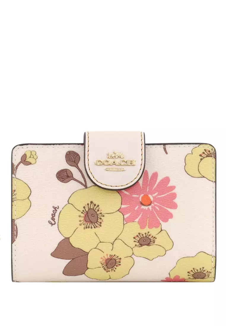 Coach wallet top floral