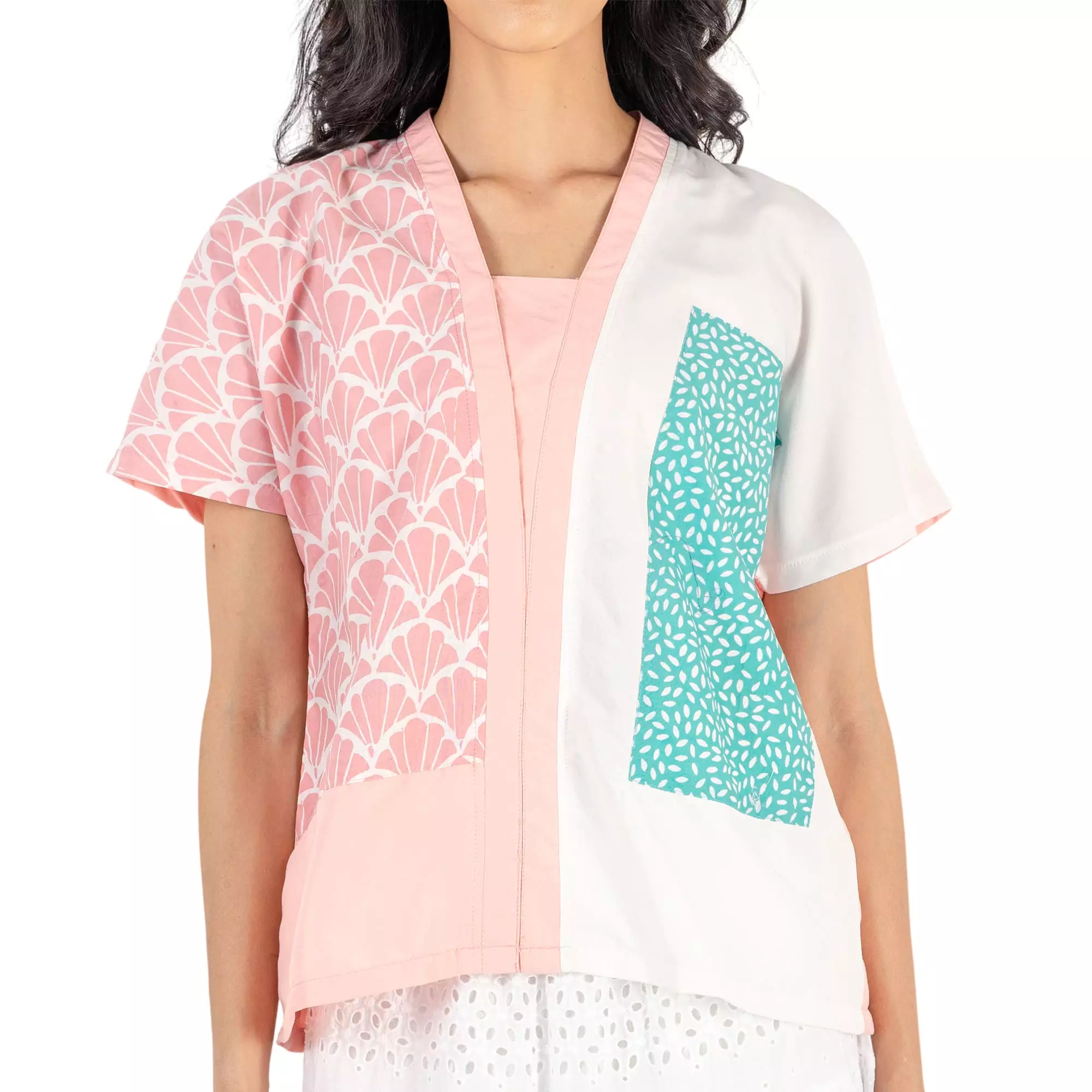 Blouse Batik Wanita - Bhatara Batik Ria - Atasan Batik Modern Lengan Pendek