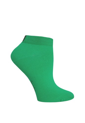 SOXGALERI green Anti-Bacterial Cotton Sneaker Socks for Women C78D4AA2FFBE6BGS_1