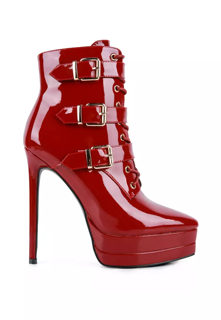 Burgundy stiletto outlet boots