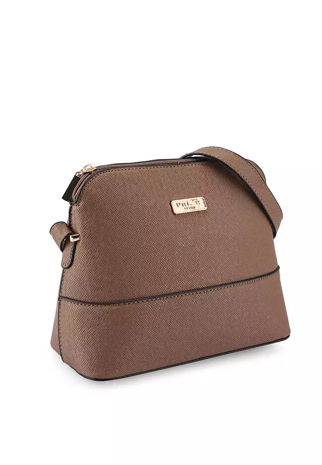 Saffiano Texture Shell Mini Sling Bag