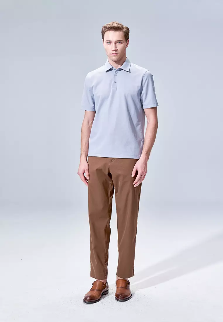 Light Mist Gray Lightweight Functional Polo Shirt