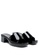 London Rag black Solid Square Toe Mid Heel Block Sandal in Black 824DASH37F1250GS_2