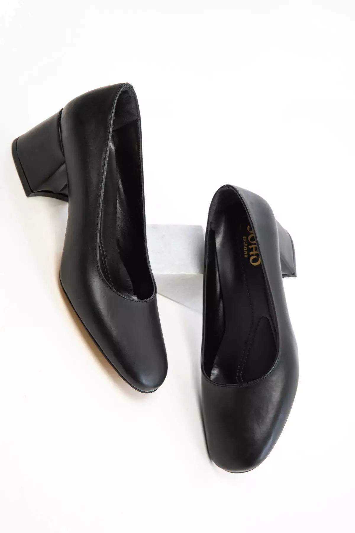 Black Women'S Classic Heeled Shoes 20808