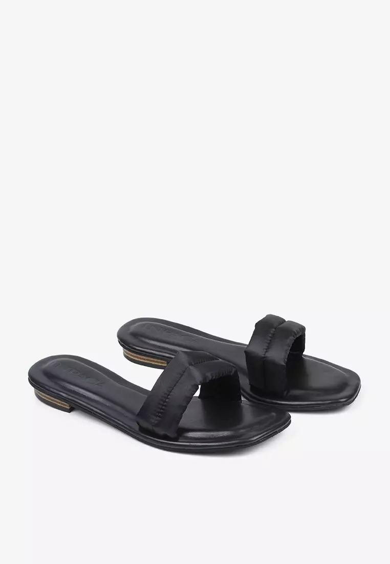 Puffy Slip On Sandals Alba Black