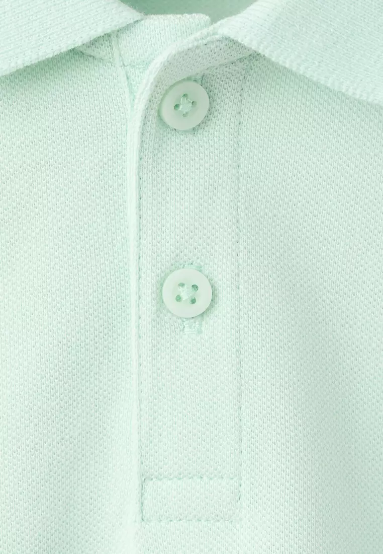 Short-Sleeved Cotton Polo Shirt