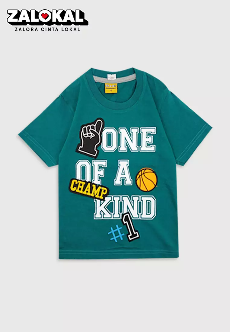 Wakakids Baju Anak Laki Laki Atasan Kaos Usia 3 Tahun Hingga 9 Tahun Motif One Of Kind 3884 Hijau SKATS