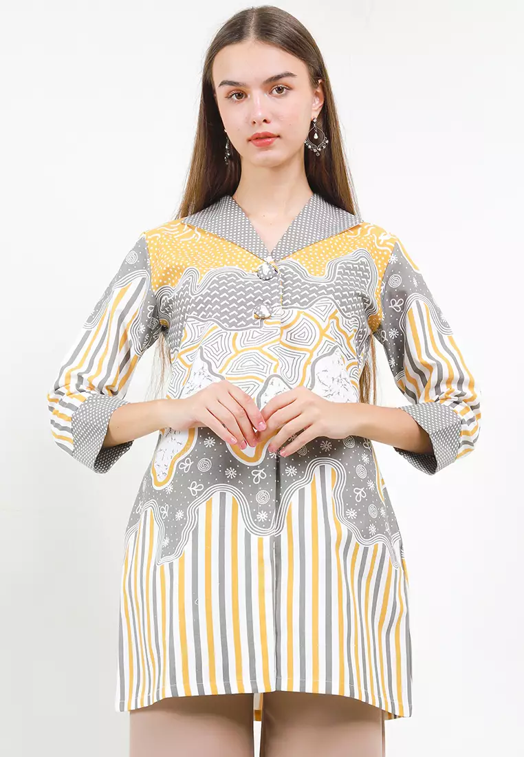 BATIK TALENTA EXCLUSIVE batik wanita blous PUPUS YELLOW