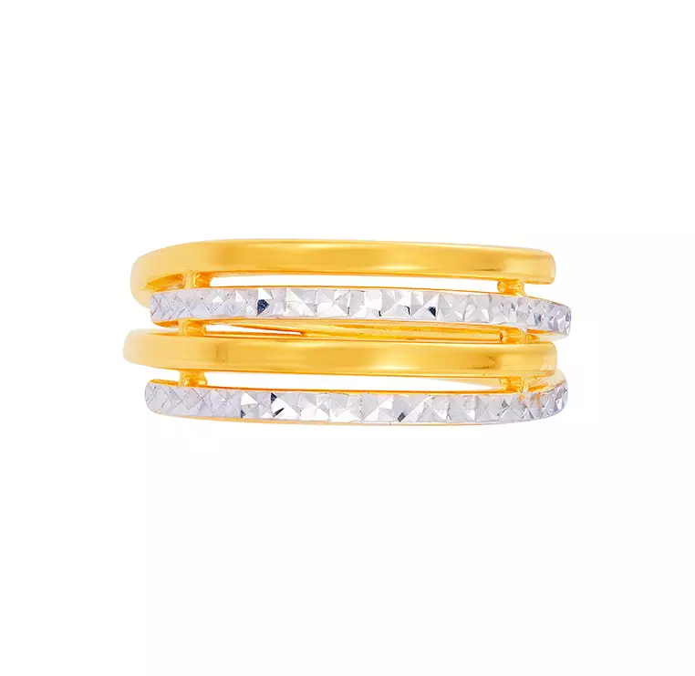 網上選購HABIB HABIB 916/22K Yellow and White Gold Ring R68450823(2