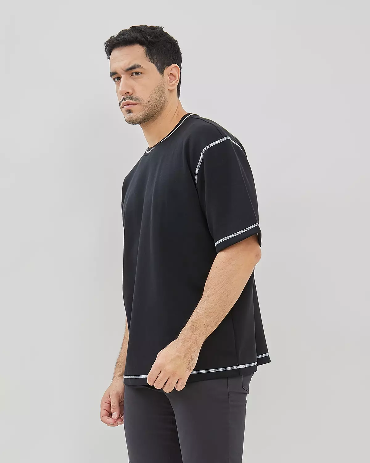 BLACK OVERSIZE T-SHIRT FOR MEN
