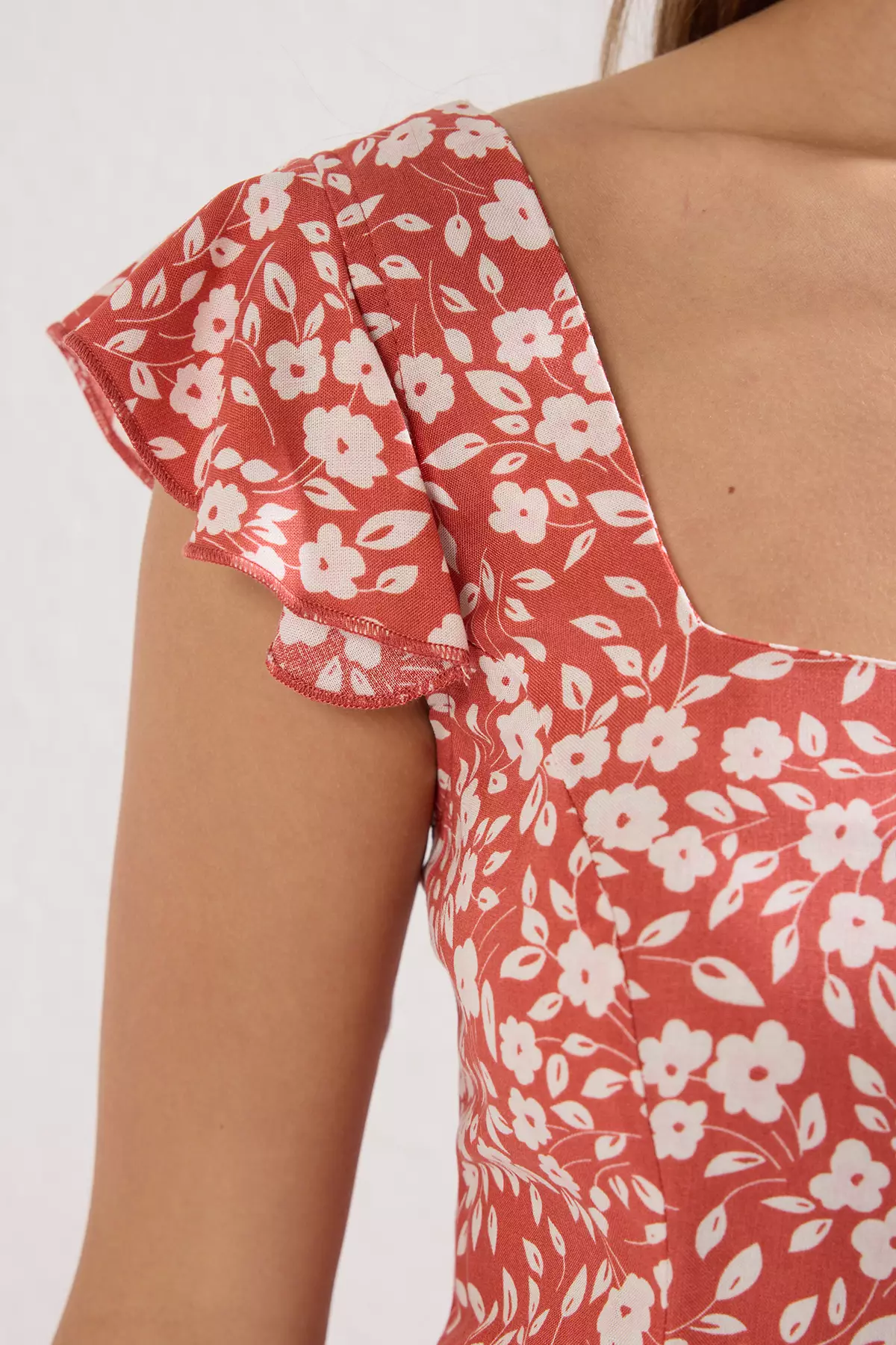 Printed Square Neck Dress