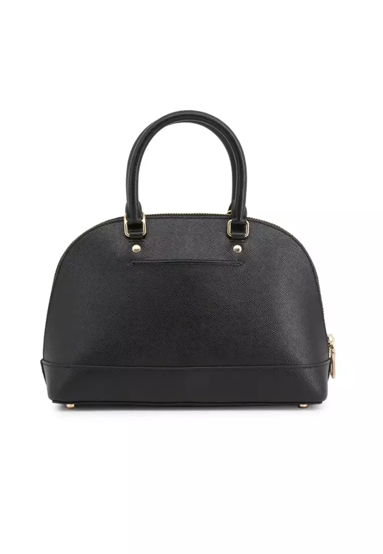 Coach Sierra Mini In Crossgrain Black Leather Satchel (F27591) - IMBLK