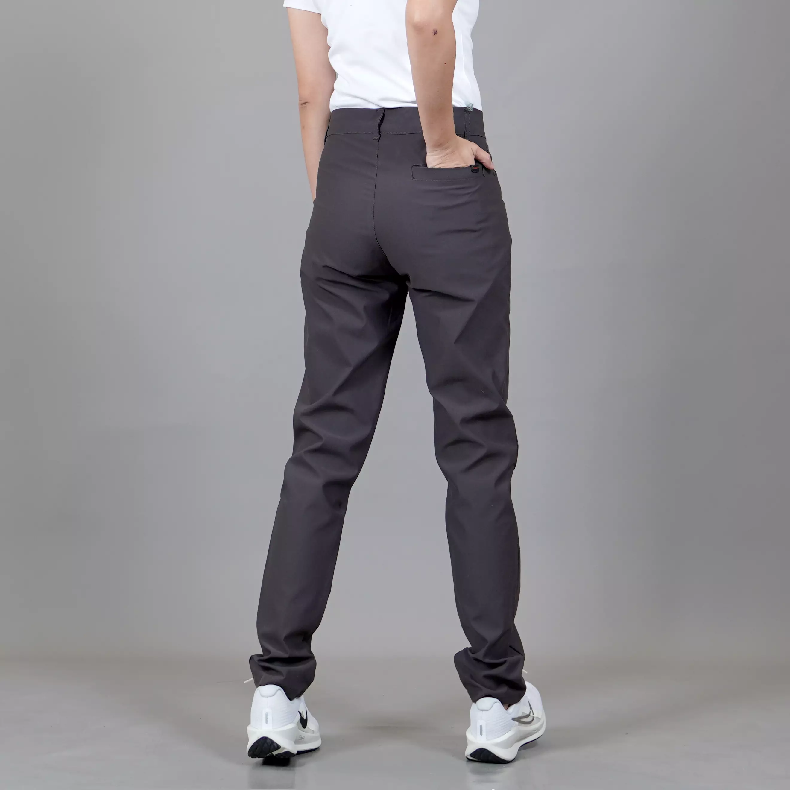  JEFIN Celana Panjang Wanita Women's Casual Long Pants Chinos Celana Chino  - ABU TUA