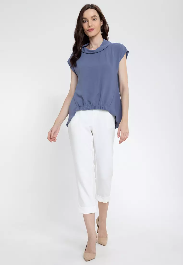 Latrice Cowl Neck Continuous Sleeve Top