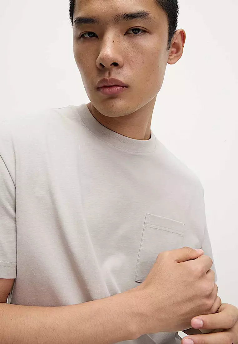 Pure Cotton Midweight Pocket T-Shirt