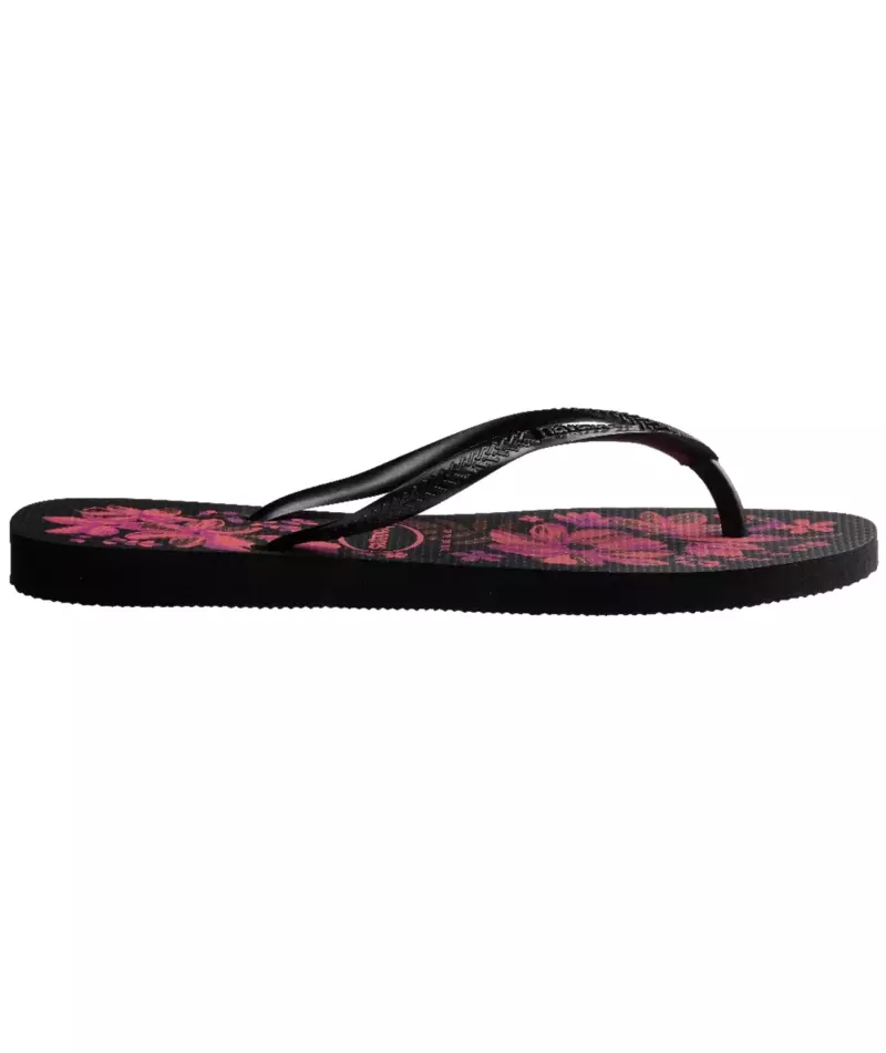 [ONLINE EXCLUSIVE] Havaianas Slim Organic Black / Grey / Gold - Sandal Wanita