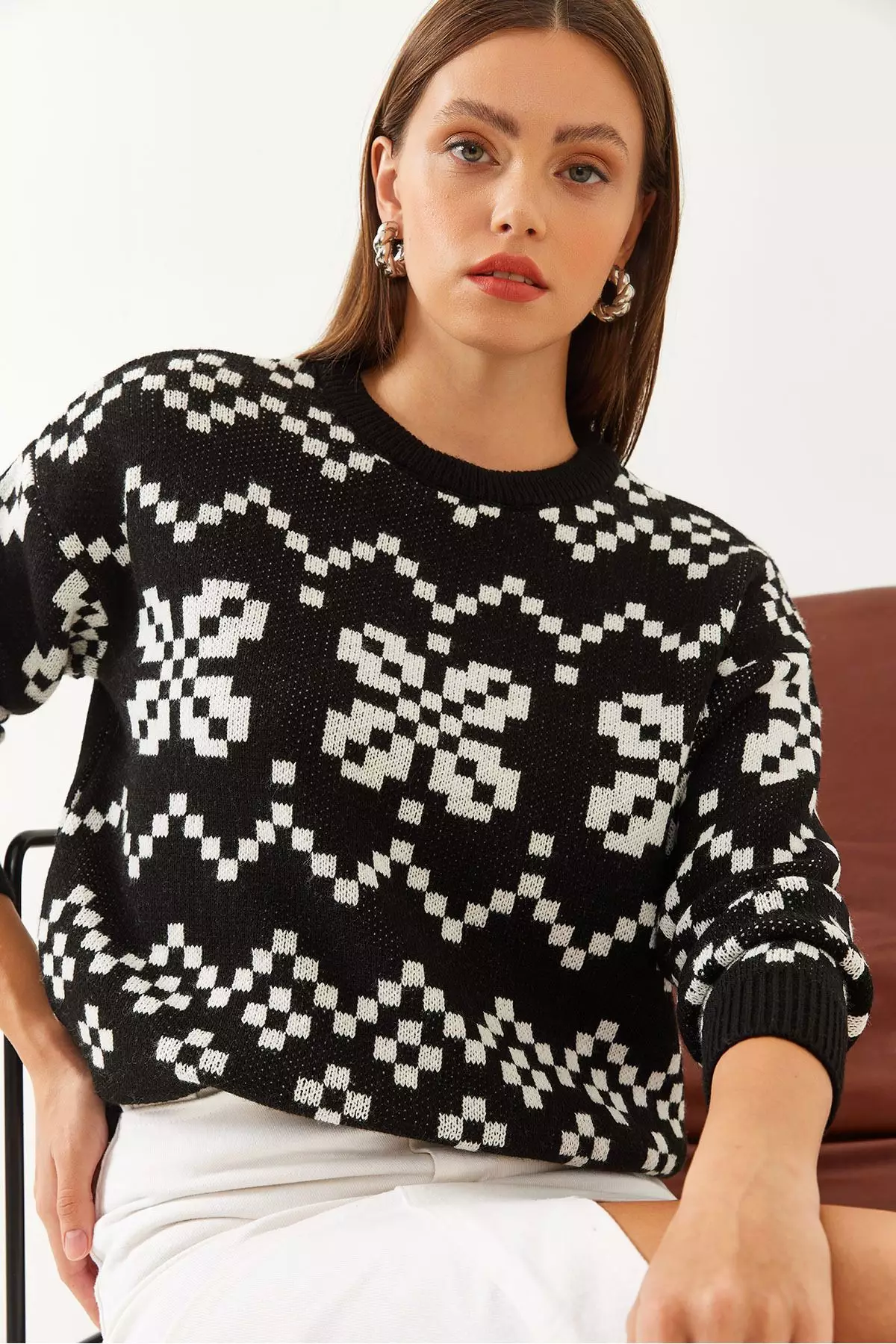 Women's Patterned Knitwear Sweater 85001024